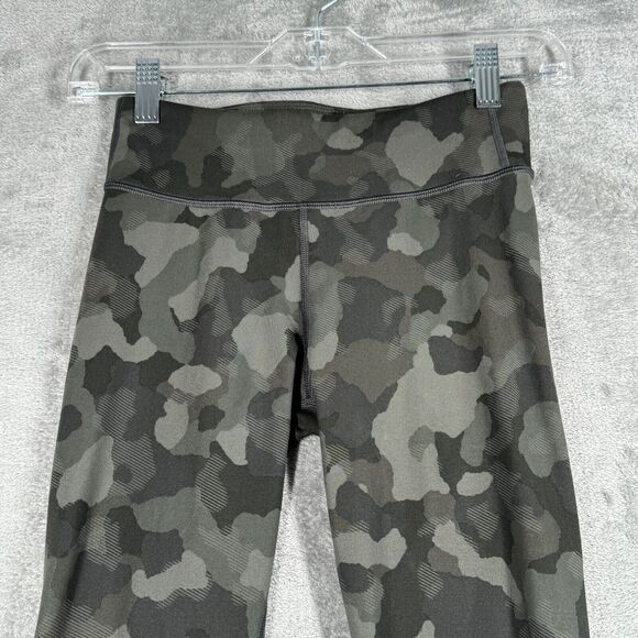Athleta Girl Pants Girls Large Green‎ Camo Printed Chit Chat Tights Athleisure - Picture 4 of 11